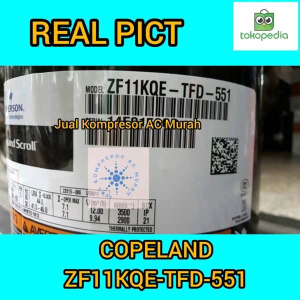 Compressor Copeland ZF11KQE-TFD-551 / Kompresor Scroll ZF11