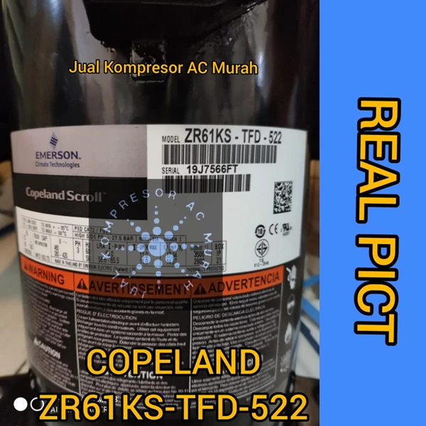 Compressor Copeland ZR61KC-TF5-522 / Kompresor Scroll ZR61KC