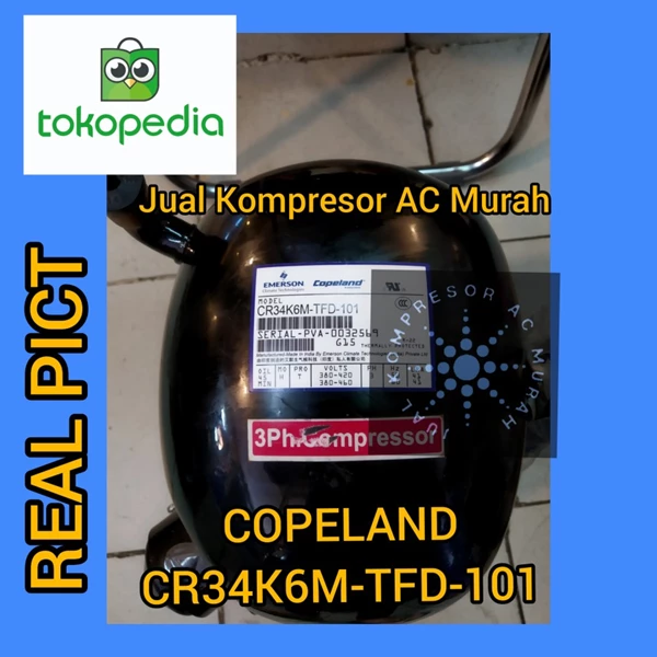 Kompresor AC Copeland CR34K6M-TFD-101 / Compressor Copeland CR34K6M