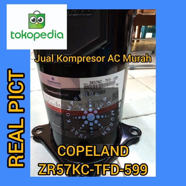 Kompresor AC Copeland ZR57KC-TFD-599 / Compressor Copeland ZR57KC /R22