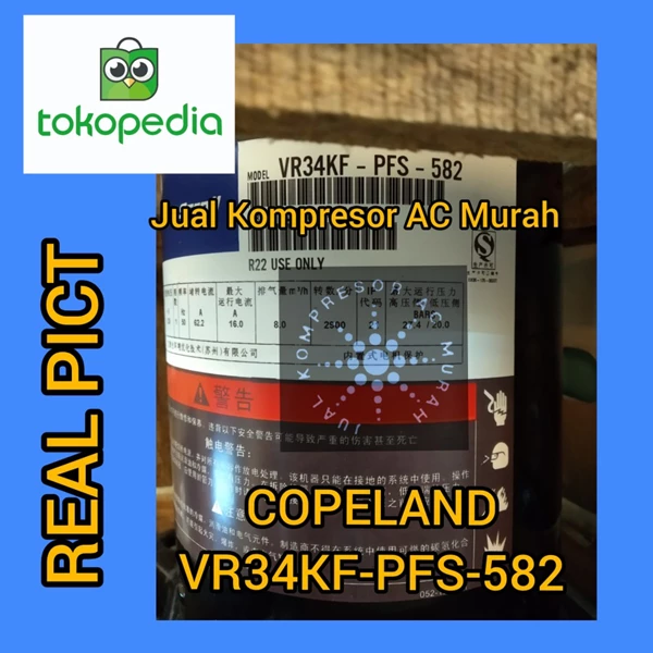 Kompresor AC Copeland VR34KF-PFS-582 / Compressor Copeland VR34KF