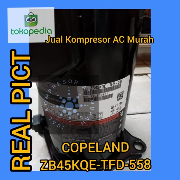 Kompresor AC Copeland ZB45KQE-TFD-558 / Compressor Copeland ZB45KQE