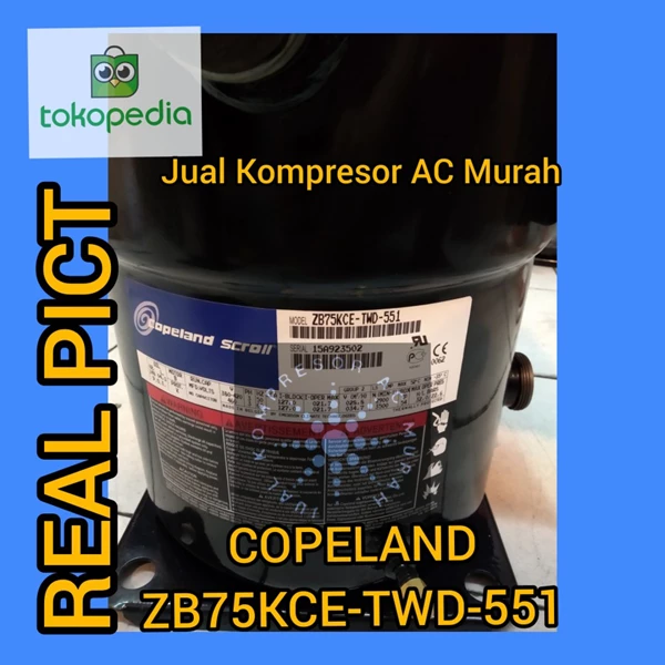 Kompresor AC Copeland ZB75KCE-TWD-551 / Compressor Copeland ZB75KCE