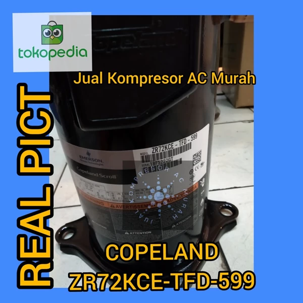 Kompresor AC Copeland ZR72KCE-TFD-599 / Compressor Copeland ZR72KCE