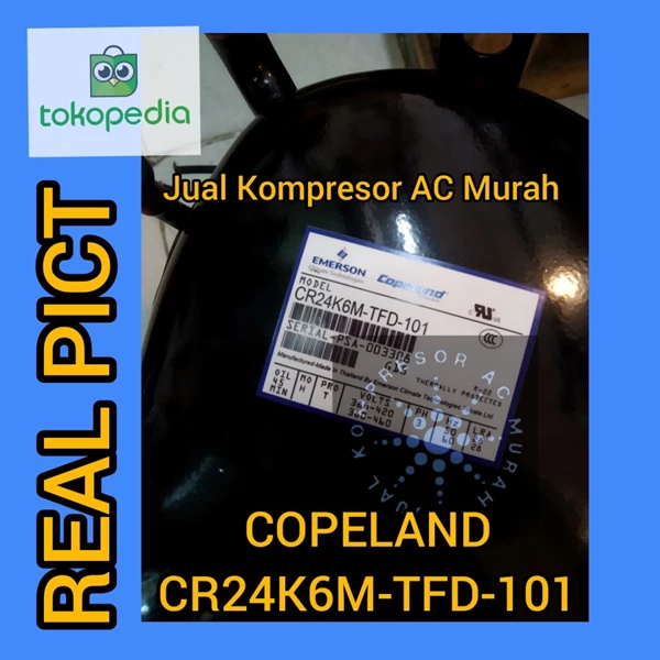 Kompresor AC Copeland CR24K6M-TFD-101 / Compressor Copeland CR24K6M