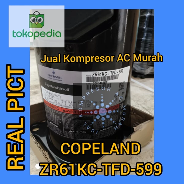 Kompresor AC Copeland ZR61KC-TFD-599 / Compressor Copeland ZR61KC