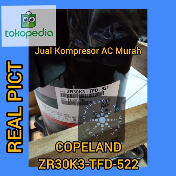 Kompresor AC Copeland ZR30K3-TFD-522 / Compressor Copeland ZR30K3