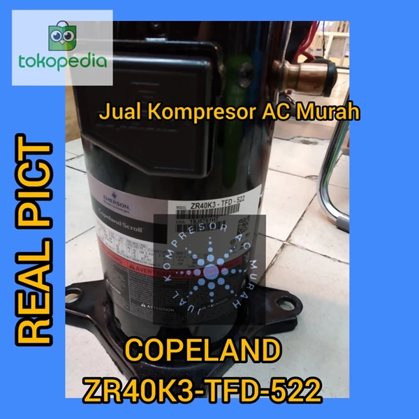 Compressor AC Copeland ZR40K3-TFD-522 / Kompresor Copeland ZR40K3