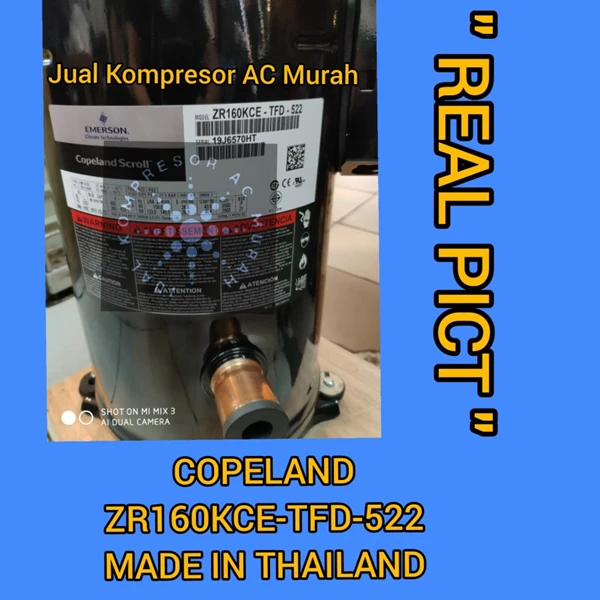 Kompresor AC Copeland Scroll ZR160KCE-TFD-522