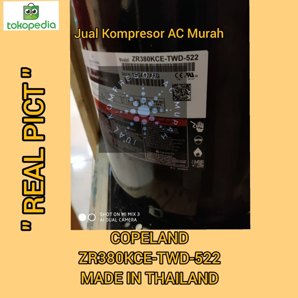 Kompresor AC Copeland Scroll ZR380KCE-TWD-522