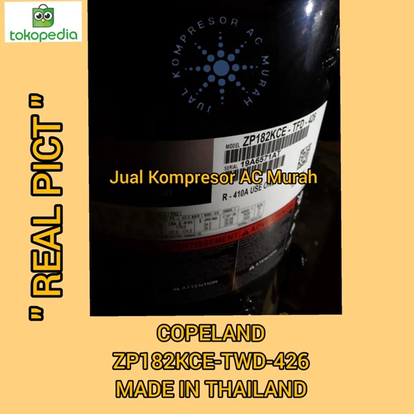 Kompresor AC Copeland Scroll ZP182KCE-TFD-426