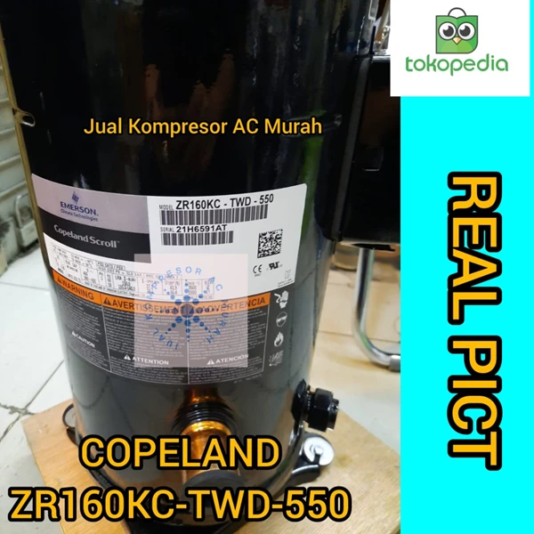 Kompresor AC Copeland Scroll ZR160KC-TWD-550