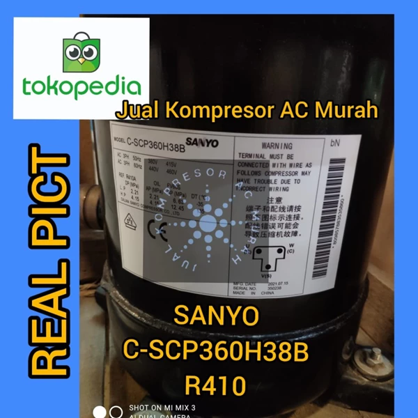 Kompresor AC Sanyo C-SCP360H38B / Compressor Sanyo CSCP360 / R410