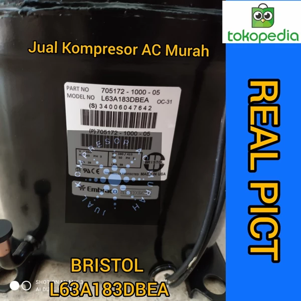 Kompresor AC Bristol L63A183DBEA / Compresor Bristol L63A183DBEA