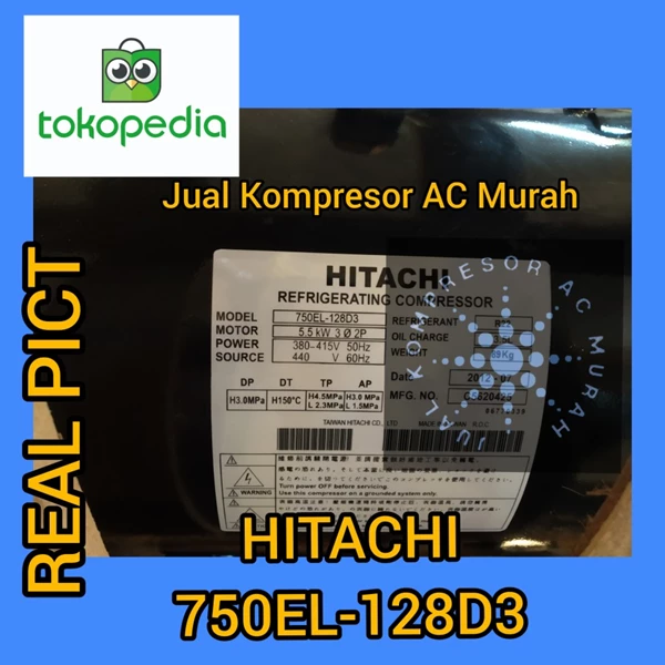 Kompresor AC Hitachi 750EL-128D3 / Compressor Hitachi 750EL-128D3
